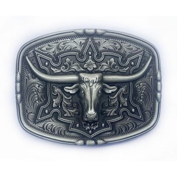 Byk Longhorn klamra stare srebro (id: 1694)
