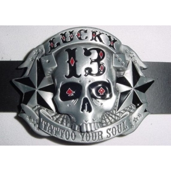 Lucky 13 tatoo skull klamra (id: 2383)