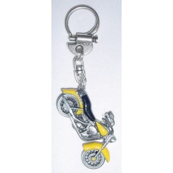Motocykl motor chopper motocykl brelok 3D żółty (id: 406)