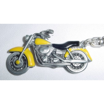 Motocykl motor chopper motocykl brelok 3D żółty (id: 406)