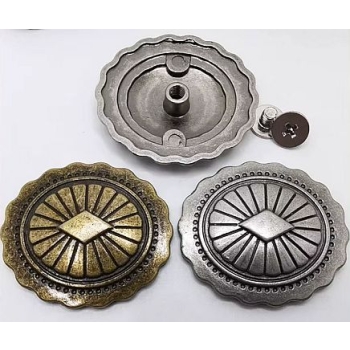 Concho ozdoba brązowa 30mm na śrubkę (id: 1193)