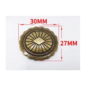 Concho ozdoba brązowa 30mm na śrubkę (id: 1193)