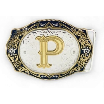Litera złota inicjał P mała klamra western piotr patrycja (id: 2637)