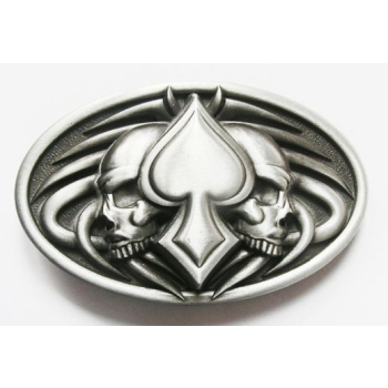 Pik skull klamra zapinka stare srebro (id: 2550)