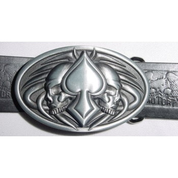 Pik skull klamra zapinka stare srebro (id: 2550)