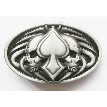 Pik skull klamra zapinka czarne tło (id: 2551)