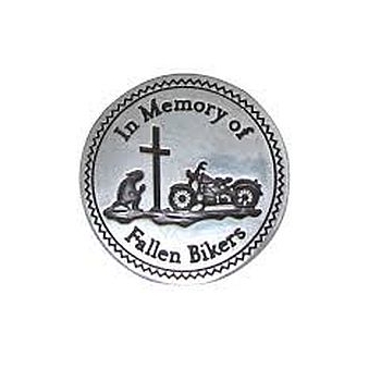 Pamięć zmarłym motocyklistą In Memory... concho nikiel na śrubkę (id: 2184)