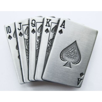 Poker pik karty klamra stare srebro (id: 2091)