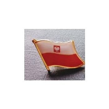 Flaga bandera polska pl odznaka przypinka na pins wpinka (id: 2835)
