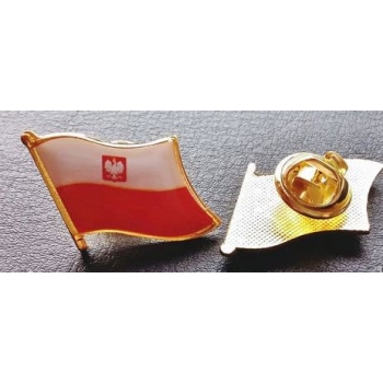Flaga bandera polska pl odznaka przypinka na pins wpinka (id: 2835)