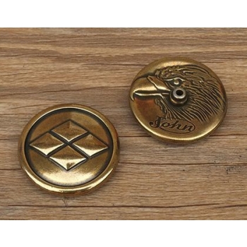 Concho z rąbami 32mm z mosiądzu na śrubkę brązowe (id: 2116)