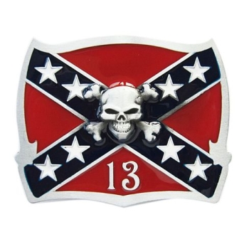 Rebel skull 13 flaga konfederatów klamra do pasa (id: 2024)