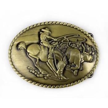 Klamra byk kowboj rodeo lasso brązowa  (id: 1300)