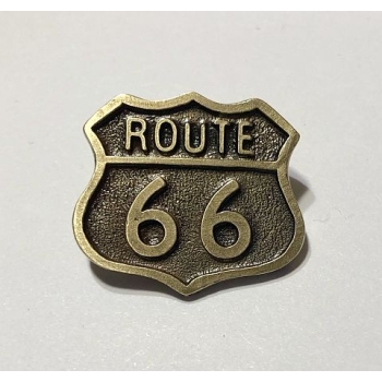 Route 66 przypinka na śrubkę w kolorze brązowym (id: 2826)