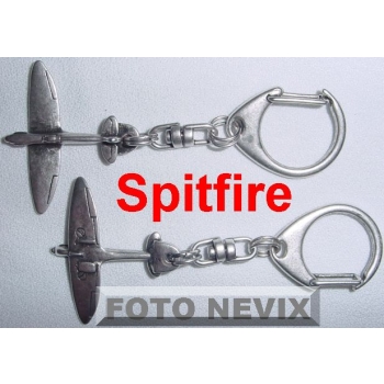 SPITFIRE brelok 3D lotnictwo, zawieszka stare srebro (id: 183)