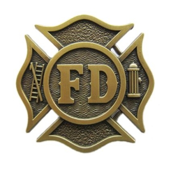F.D. straż pożarna klamra brązowa do paska (id: 1944)