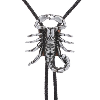 Skorpion 3D stare srebro plecionka syntetyczna (id: 1560)