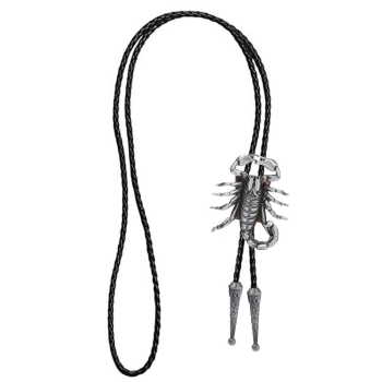 Skorpion 3D stare srebro plecionka syntetyczna (id: 1560)