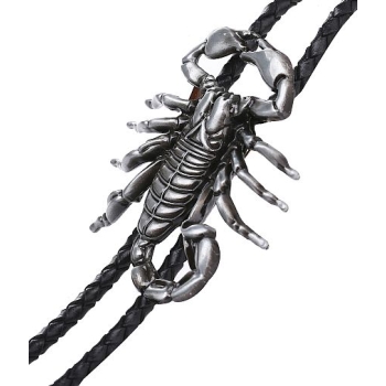 Skorpion 3D stare srebro plecionka syntetyczna (id: 1560)