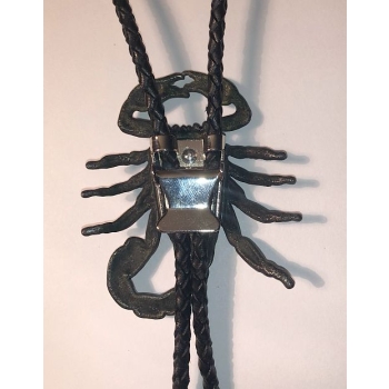 Skorpion 3D stare srebro plecionka syntetyczna (id: 1560)