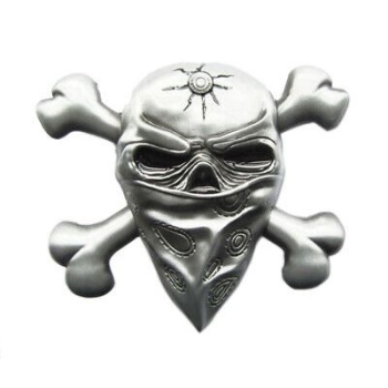 Skull czaszka z chustą roger klamra zapinka (id: 2553)