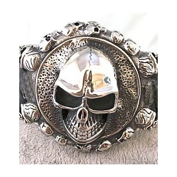 Skull czaszka ozdoba 3D ze stali jubilerskiej 316L np. do bransoletki (id: 67)