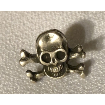 CZASZKA, SKULL, CZACHA ćwiek na stare srebro (id: 826)