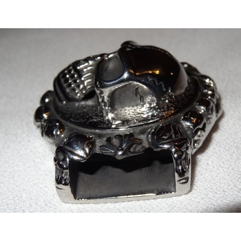 Skull czaszka ozdoba 3D ze stali jubilerskiej 316L np. do bransoletki (id: 67)