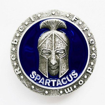 Spartacus Rebel Freedom klamra 3D tło granatowe (id: 2706)