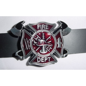 Straż pożarna Fire Dep. klamra do paska stare srebro (id: 1941)