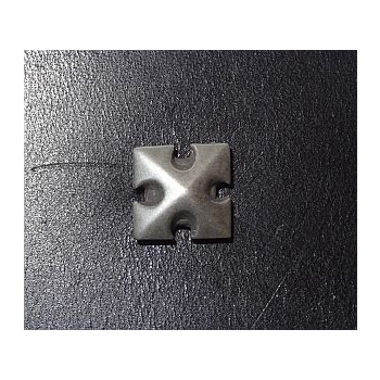 Ozdoba stare srebro 10mm x 10mm na nit (id: 1415)