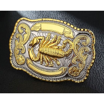 Skorpion złoty klamra western (id: 860)