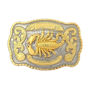 Skorpion złoty klamra western (id: 860)