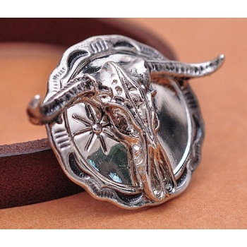 Concho odznaka 3D czaszka byka z rogami na śrubkę longhorn (id: 868)