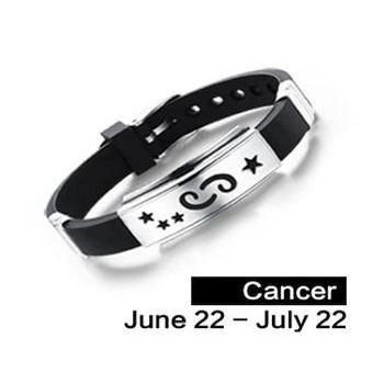 Rak Cancer bransoletka ze stali chirurgicznej 316L z kauczukiem