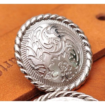 Concho ozdoba 30mm na śrubkę nikiel połysk (id: 878)