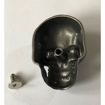 Skull czaszka 3D ozdoba nikiel połysk na śrubkę (id: 1382)