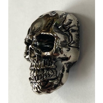 Skull czaszka 3D ozdoba nikiel połysk na śrubkę (id: 1382)