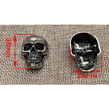 Skull czaszka 3D ozdoba nikiel połysk na śrubkę (id: 1382)