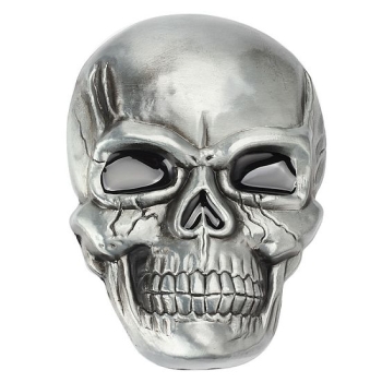 Czaszka skull duża klamra stare srebro (id: 2565)