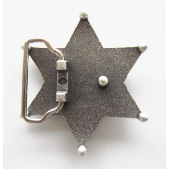 Sheriff western gwiazda szeryfa USA klamra stare srebro (id: 3183)