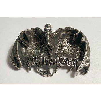 Iron Maiden odznaka 3D z mosiądzu przypinka na śrubki platerowana srebrem (id: 925)