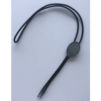 Owalne czarne bolo oksydowane krawat bolo western (id: 1463)
