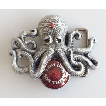 Ośmiornica oktopus klamra 3D tło bordowe (id: 3113)