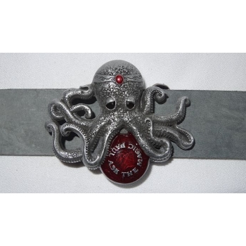 Ośmiornica oktopus klamra 3D tło bordowe (id: 3113)