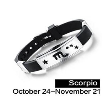Skorpion Scorpio bransoletka ze stali chirurgicznej 316L z kauczukiem