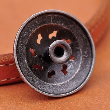 Czaszka, skull ozdoba na nit stare srebro 30mm (id: 823)