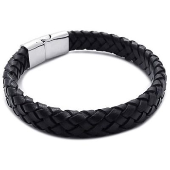 BRANSOLETKA 18,5cm ze skóry z zapięciem magnetycznym ze stali 316L (id: 92)